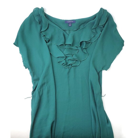 Dark Green Dress with Inner Slip - Picture 1 of 6